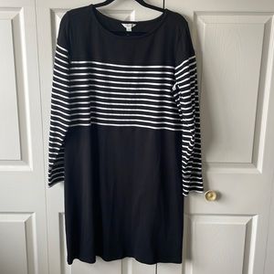 1901 striped, long sleeve dress